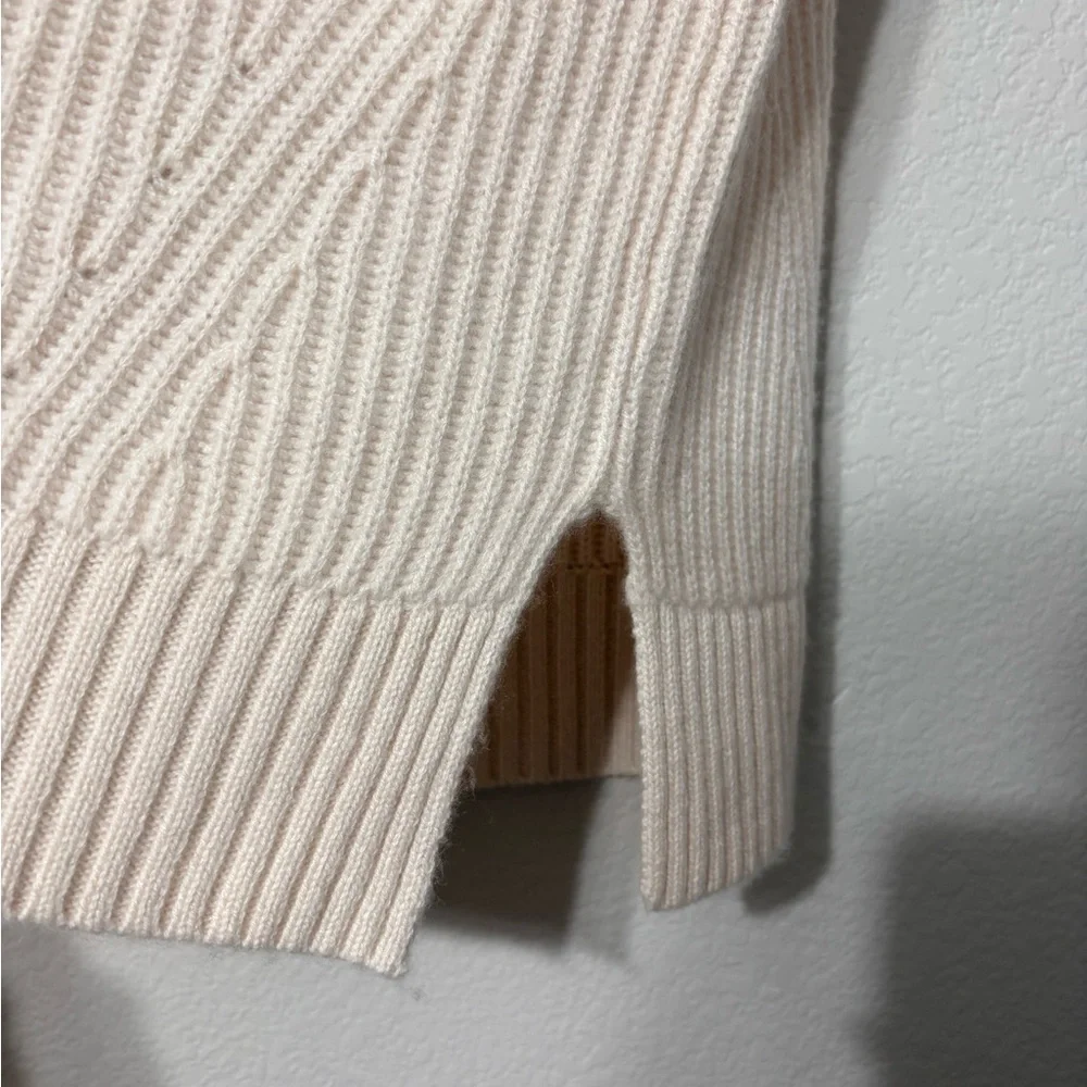 NEW J. Crew SZ S-M Ribbed 100% Cashmere Sleeveless Turtleneck Tunic Heavyweight - Picture 6 of 16